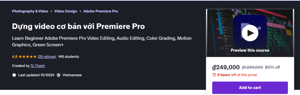 Dựng video cơ bản với Premiere Pro Dựng video cơ bản với Premiere Pro