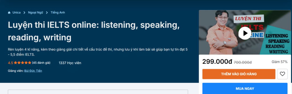 Luyện thi IELTS online: listening, speaking, reading, writing Luyện thi IELTS online: listening, speaking, reading, writing