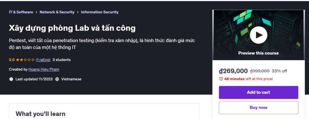 Xây dựng phòng Lab và tấn công