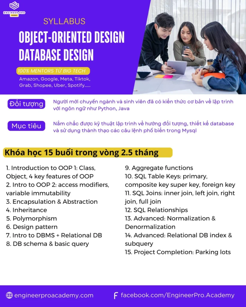Khóa Học Object Oriented Design + Database Design Engineer Pro