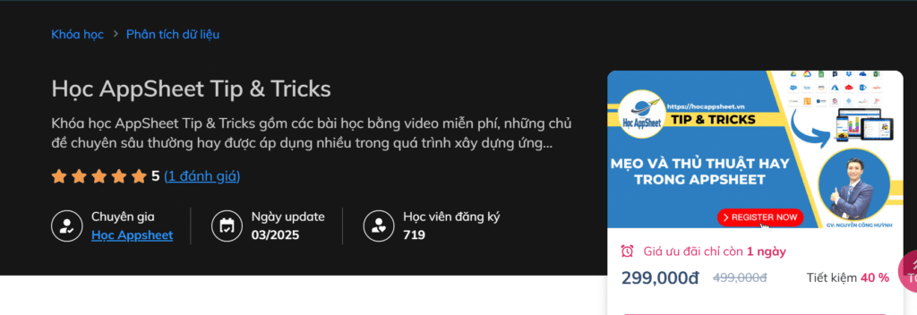 Học AppSheet Tip & Tricks image 35