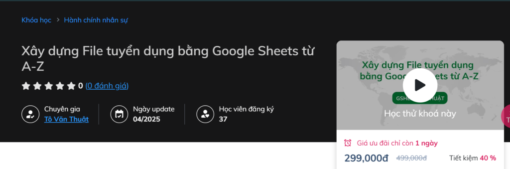 Xây dựng File tuyển dụng bằng Google Sheets từ A-Z image 3