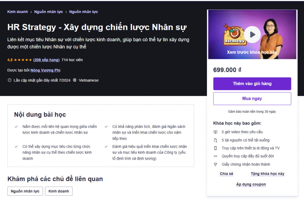 HR Strategy - Xây dựng chiến lược Nhân sự