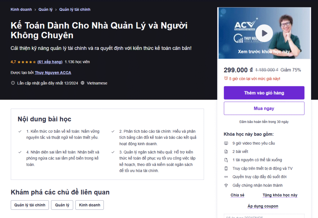 Kế Toán Dành Cho Nhà Quản Lý và Người Không Chuyên