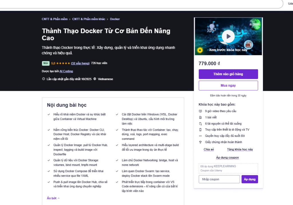 Thành Thạo Docker Từ Cơ Bản Đến Nâng Cao