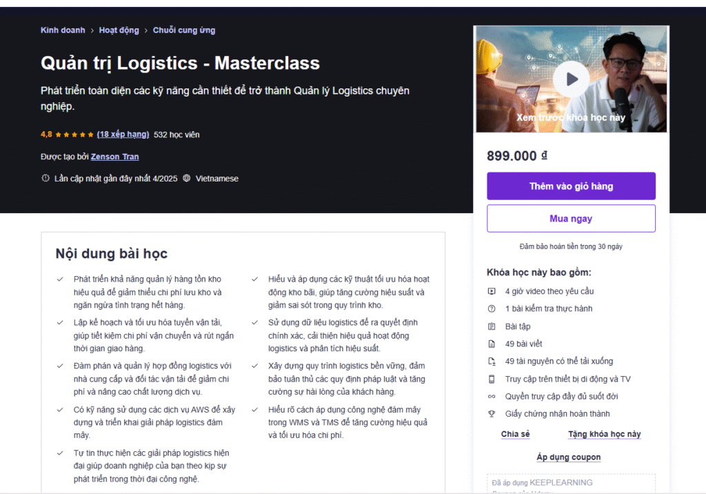 Quản trị Logistics - Masterclass